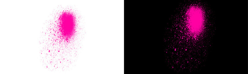 Pink Fireworks Burst Explosion Night Sky Dark Background