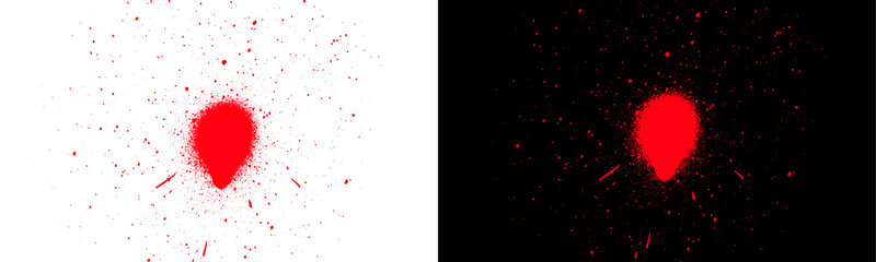 Red Fireworks Burst Explosion Night Sky Dark Background