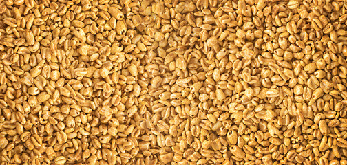 Puffed Wheat Snack Background