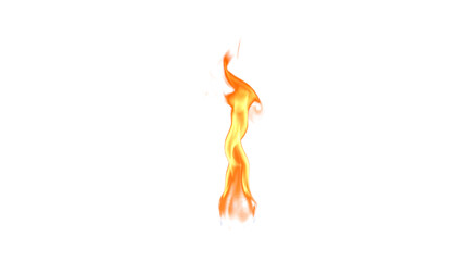 Vibrant orange flame isolated on transparent background, dynamic fire element for design and illustration © dedoteto