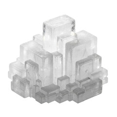 Selenite crystal formation abstract geometric mineral