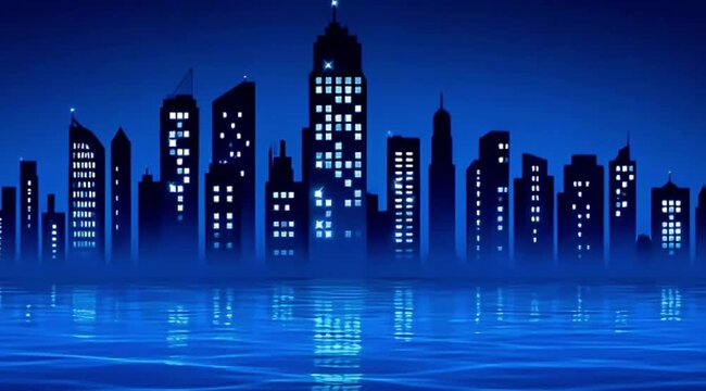 night city skyline vector