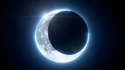 Obraz premium A stunning depiction of a solar eclipse with a glowing corona surrounding the moon