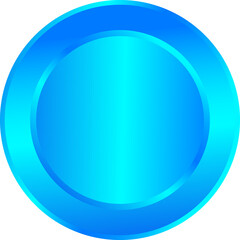 blue glossy button