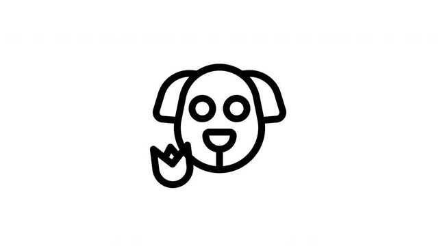 dog flower animated icon