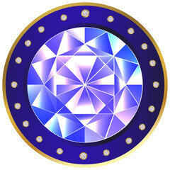 diamond icon on round button
