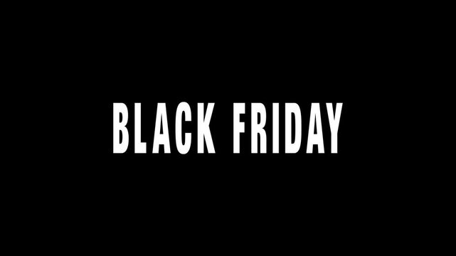 Flicker black Friday animation. Black Friday text motion. Marketing for sale promotion 4k video footage.