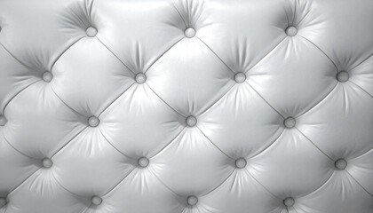 Fototapeta premium Elegant White Leather Tufted Background for Luxury Design and Modern Interior Decoration Applications.