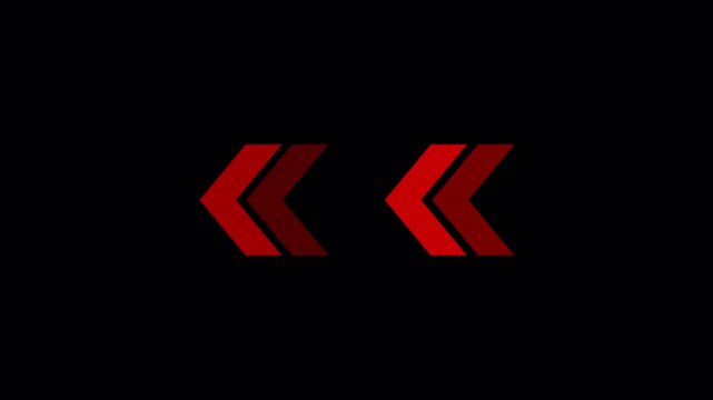 Arrow Icon Swipe Left Animation on Transparent Background &ndash; Left Directional Arrow Loop Motion Graphic, Right to Left Wipe Arrow Animation in 4K