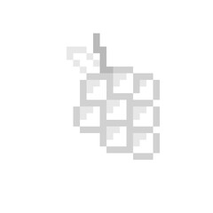 Pixel Art Bunch of White Grapes
