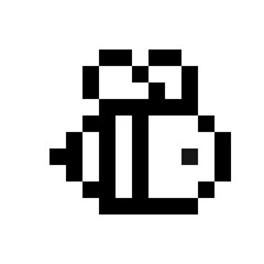 Pixelated Bee Pixel Art