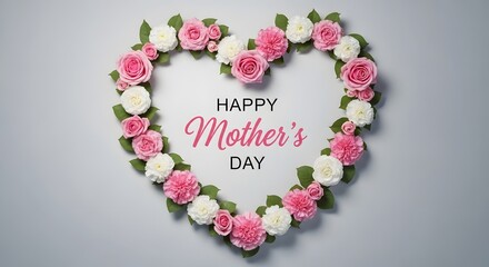 Obraz premium Happy mother's day wishes greeting and love heartfelt celebration