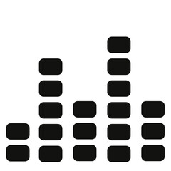 Obraz premium Sound waves Analog and digital audio signal. Music equalizer. Interference voice recording. High frequency radio wave. Vector audio wave spectrum element Monochrome soundwave lines rhythm symbol