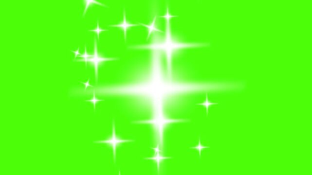 Glowing Sparkle Stars Animation Overlay Background, Shining magical star effects for video transitions and background enhancement.
