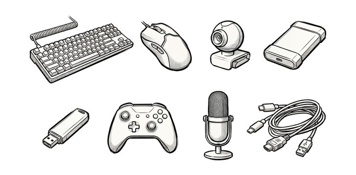 Ink sketch computer peripherals .