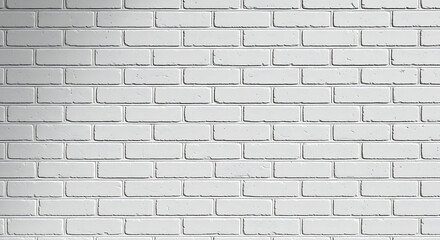 Fototapeta premium Clean White Brick Wall Texture with Subtle Shadows