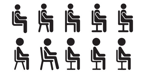 Serene stick figure performing yoga poses, embodying balance and mindfulness, promoting wellness and calm, vector art.