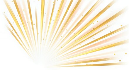 Obraz premium Luminous golden starburst rays with glittering elements creating a festive bright abstract background ideal for celebrations awards events and success