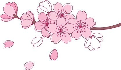 Fototapeta premium Beautiful Vibrant Flower Petals Botanical Nature Spring Summer Bloom Illustration