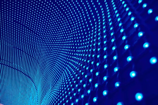 LED decor, close-up. Decorating a space or interior.