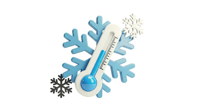 Thermometer and Snowflakes
