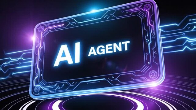 Operational AI Agent System Displaying Advanced Digital Intelligence Technology