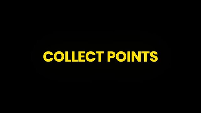 Collect Points Cinematic Text Morphing Animation 4K for Loyalty Programs Reward Systems and Gamification Marketing
