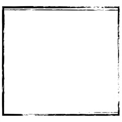 Obraz premium Simple black framed white square