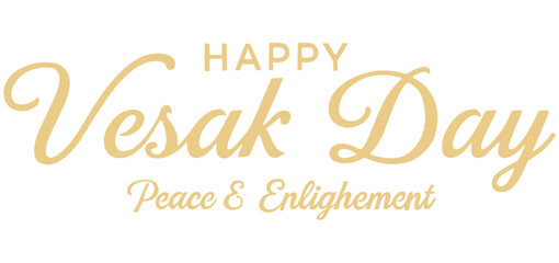Vector design of the text Happy Vesak Day eps 3
