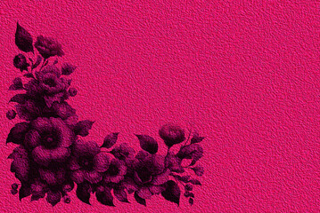 Pink Textured Floral Background Design
