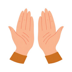 PNG Illustration of two open hands.