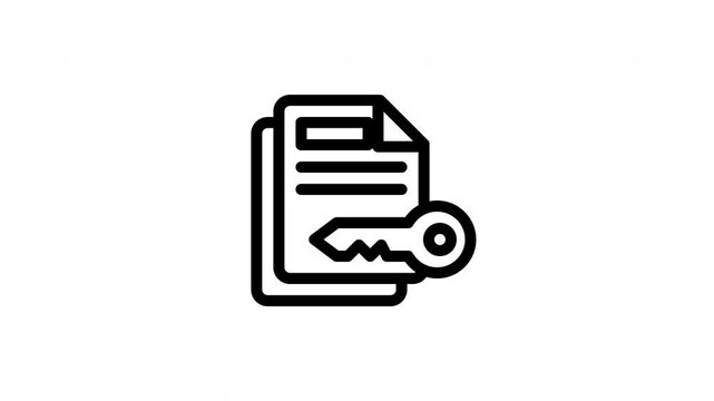 software license animated icon