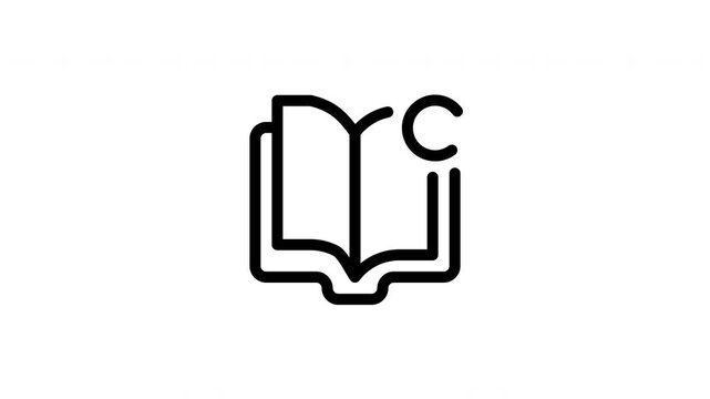 textbook copyright animated icon