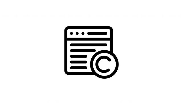 website copyright animated icon