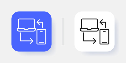 Software Application UI Button Icon with Active and Inactive States for Dashboard Interface
