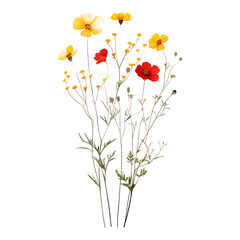Obraz premium PNG Flowers wildflower art illustration.