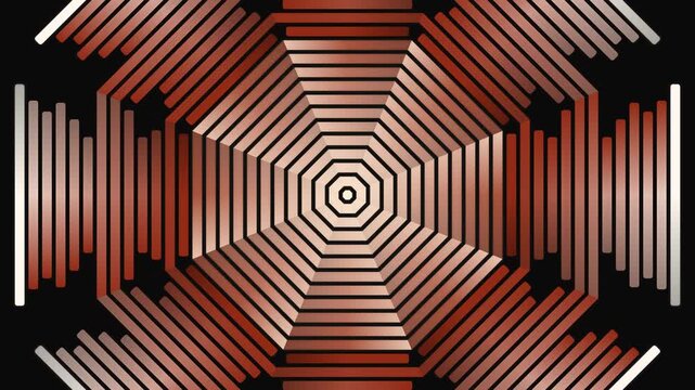 Geometric Pattern Animation with Concentric Shapes.