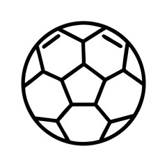 Fototapeta premium Classic soccer ball icon outline, simple vector illustration of football for sports
