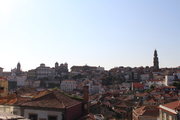Fototapeta premium Clerigos Tower Porto August 2024 landmark near cathedral