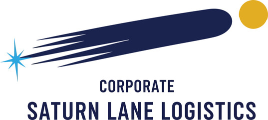 Saturn Lane Logistics Corporate Space Comet Logo Vector Illustration       © Mohammad