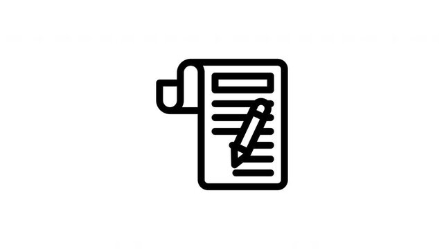 writing animated icon
