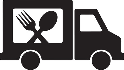 Food truck icon on white background © Masud