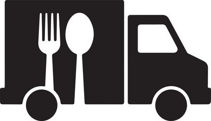 Food truck icon on white background © Masud