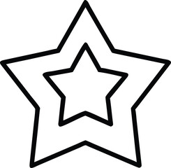 Obraz premium Star Outline Icon PNG Transparent Background Double Star Symbol