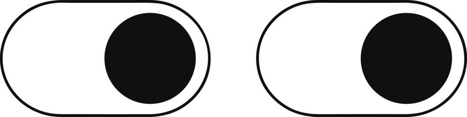 Fototapeta premium Toggle Switch Icon PNG Transparent Background On Off Button Symbol