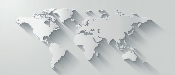 Stylized map design with dynamic shadows.