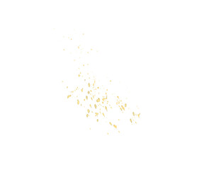 Naklejka premium Golden watercolor splashes with dynamic shine and movement,as festive decor.Painted with vibrant metallic sheen,radiant elements for holiday cards,birthday invites,celebration branding of all kinds