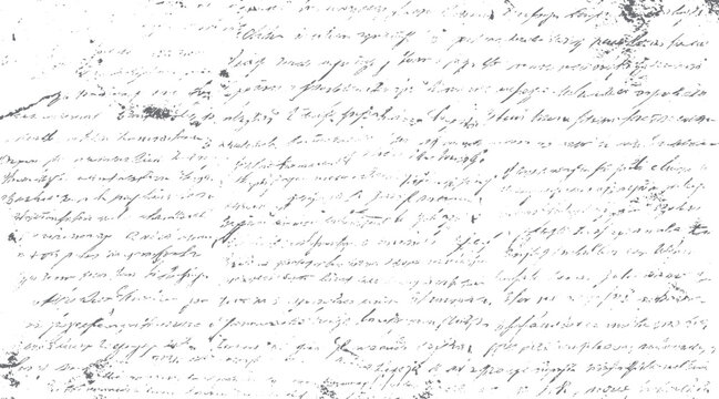 Faded grey handwritten script on white background. Text is illegible. Ink splatters and dots handwriting