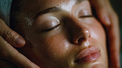 Obraz premium Relaxing Facial Massage for Beautiful Skin