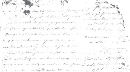 Faded handwritten script on aged paper with ink splatters and distressed texture antique handwriting